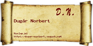 Dugár Norbert névjegykártya